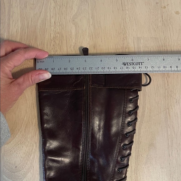 Nero Giardini Tall Brown Leather Boots, Woman Size 6.5 - Picture 14 of 16